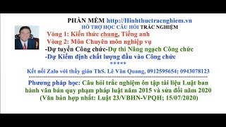 Ôn Tuyển Công chứcLuật ban hành văn bản quy phạm pháp luật VBHN Luật 23VBHNVPQH 15072020 [upl. by Otsuaf]