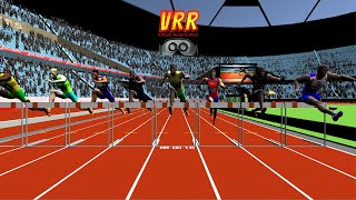 Athletics Games VR video 360 110 meters hurdles [upl. by Jollenta]