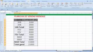 SubTotal no Excel e Copiar e colar somente células visíveis [upl. by Llertnod]