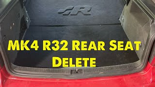 I Installed a Rear Seat Delete on my MK4 R32 [upl. by Notnarb]