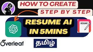 How to create resume using chatgpt tamil  AI Resume I Resume Creator Ai Tamil I Resume I Canva [upl. by Raynell994]