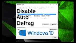 Disable Automatic Defrag Windows 10 [upl. by Yks]