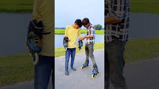 Skating junior friend emotional😰😭skatersunexpected moments in skatingpublic reactionsshorts [upl. by Hittel]