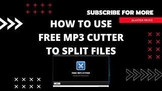 How To Use Free MP3 Cutter to SplitCut Audio Files [upl. by Coppock]