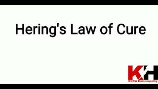 Herings Law of Cure  How cure takes place in homoeopathy  Examples of Herings Law of Cure [upl. by Ehrman]