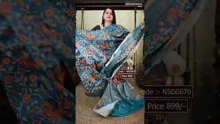 Price 899  Code  NSGG670  Premium Tussar With Digital Print  tussarsilksaree diwalisarees [upl. by Lemej]