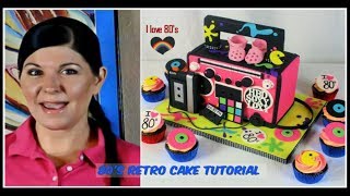 80s Retro Cake Tutorial  Timelapse [upl. by Hahnert161]