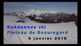 Randonnée ski au plateau de Beauregard à La Clusaz [upl. by Lona]