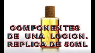 componentes de una loción replicas [upl. by Pfister]