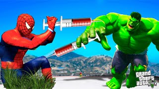 HOMEM ARANHA E HULK NO FILME DA INJEÇÃO  GTA 5 [upl. by Kleeman]