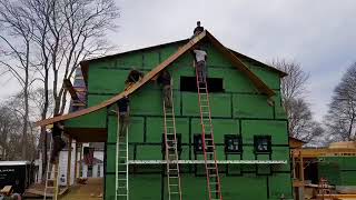 30FootCedar Barge Rafter Installation [upl. by Zipnick439]