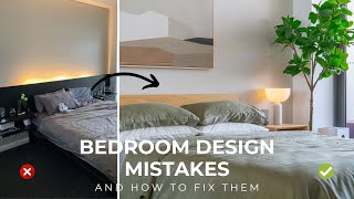 12 Common Bedroom Design Mistakes amp How To Fix Them [upl. by Kimberly]