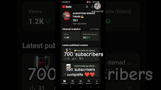 TQ MY OLL YOUTUBE FEMMY 700 SUBSCRIBERS COMPLETE 🥰💯 views [upl. by Amahs788]