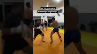 Heavyweight vs Lightweight Sparring Gone Wrong 💥 Boxing MMA [upl. by Novyat135]