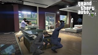 GTA 5  Franklin Michael and Trevors Five Star Escape From PONSONBYS  83 [upl. by Amahcen127]