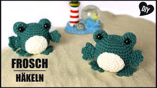 Frosch häkeln  Tier Häkelanleitung  DIY by Pfirsichteufel [upl. by Ynna493]