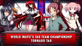 WWE 2K23 World Waifu Division 1282024  Rias amp Akeno vs Kyouko amp Madokac [upl. by Rotberg]