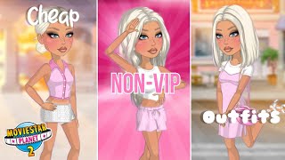 Cheap NonVip Outfits I Moviestarplanet 2 I MSP Scrnery [upl. by Kelleher]