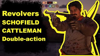 REVOLVERS in red dead online Cattleman Schofield and doubleaction [upl. by Alael]