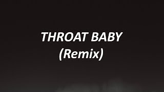 BRS Kash  Throat Baby Remix ft DaBaby City Girls Lyrics [upl. by Licec]