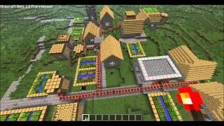 Minecraft 18 Village Vs TNT [upl. by Notnroht]