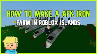 How to make a automadic iron farm in Roblox Islands [upl. by Enalda698]