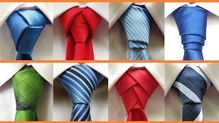 8 Different ways to tie a necktie  How to tie a tie [upl. by Berardo]