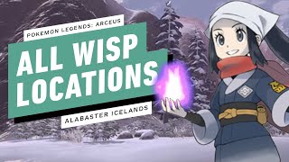 Pokemon Legends Arceus  All Wisp Locations Alabaster Icelands [upl. by Koffler]