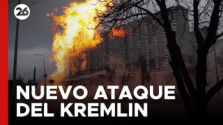 GUERRA RUSIA  UCRANIA  Nuevo ataque del Kremlin a Kiev [upl. by Atiuqrahc955]