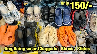 Cheapest Rainwear Shoes 150🔥 Rainy wear Shoes  Clogs  Slides  Chappals Only 150 Rainywear [upl. by Robers]