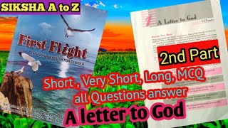 A Letter To God  2nd Part all Question Answer  MCQ Class 10  SEBA class10 lass10 education [upl. by Ecerahs75]