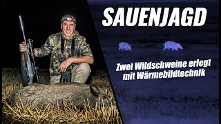 Sauenjagd bei Nacht Präzise Wildschweinabschüsse mit Wärmebildtechnik  JAGD TOTAL [upl. by Anihs]