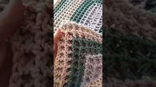 Reversible Waffle Blanket rectangular crochet wip [upl. by Judenberg221]