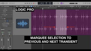 Logic Pro  Marquee Selection to Previous and Next Transient in a Fast and Easy Way [upl. by Fausta442]