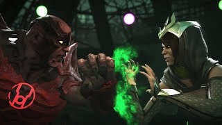 Injustice 2  Atrocitus Vs Enchantress  All IntroOutros Clash Dialogues Super Moves [upl. by Irakab767]