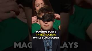 Magnus Carlsen PLAYS AGAINST 3 PEOPLE While BLINDFOLDED and He PREMOVES THE CHECKMATE [upl. by Nagirrek797]