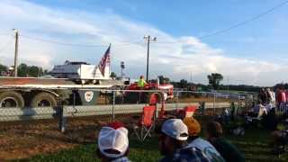 Massey Ferguson 98 w 371 Detroit Diesel  Tractor Pull  Salem County Fair 8913 [upl. by Christan]