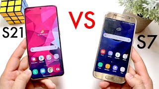 Samsung Galaxy S21 Vs Samsung Galaxy S7 Comparison Review [upl. by Margeaux120]