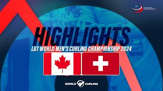 Canada v Switzerland  LGT World Mens Curling Championship 2024  Highlights [upl. by Ennasus]