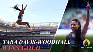 Tara DavisWoodhall Wins Womens Long Jump Gold Malaika Mihambo Silver Jasmine Moore Bronze [upl. by Vonny]