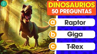 ¿Cuánto Sabes de DINOSAURIOS 🔍🦕🦖  ¡50 Preguntas Para Desafiarte🤯  Lecciones en Porciones✅ [upl. by Maritsa]