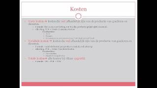 Praktische economie 3 HAVO totale kosten en totale winst [upl. by Tocs263]