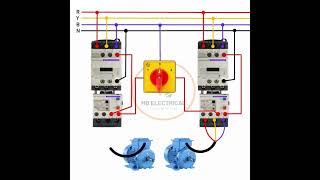 2 Motor Control with Selector Connection Diagram and Wiring [upl. by Aifas]