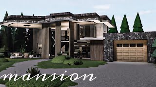 Bloxburg Mansion Modern House  Speedbuild  Roblox [upl. by Brittan]