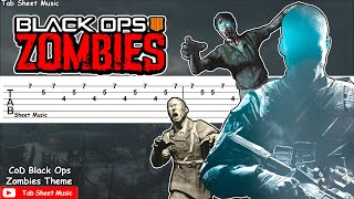 Call of Duty Black Ops  Zombies Theme Damned Guitar Tutorial [upl. by Lexerd556]