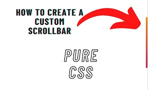 How to Create a Custom Scrollbar Using CSS  CSS Tutorial [upl. by Stempson554]