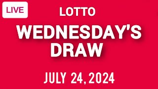 The National Lottery Lotto draw results from Wednesday 24 July 2024  Live [upl. by Eidoc611]