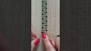 Stunning Crystal Beaded Braceletshortsdiymacrametutorial braceletmaking [upl. by Wasserman617]