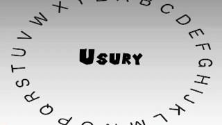 How to Say or Pronounce Usury [upl. by Sirromad]