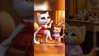 Kitten with makeup cat cute cartoon kitten cutecats funny [upl. by Gnus788]